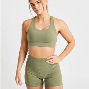 olive green beaybl shorts